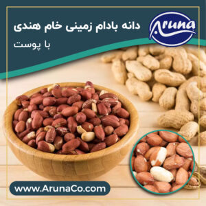 دانه بادام زمینی خام هندی (با پوست)